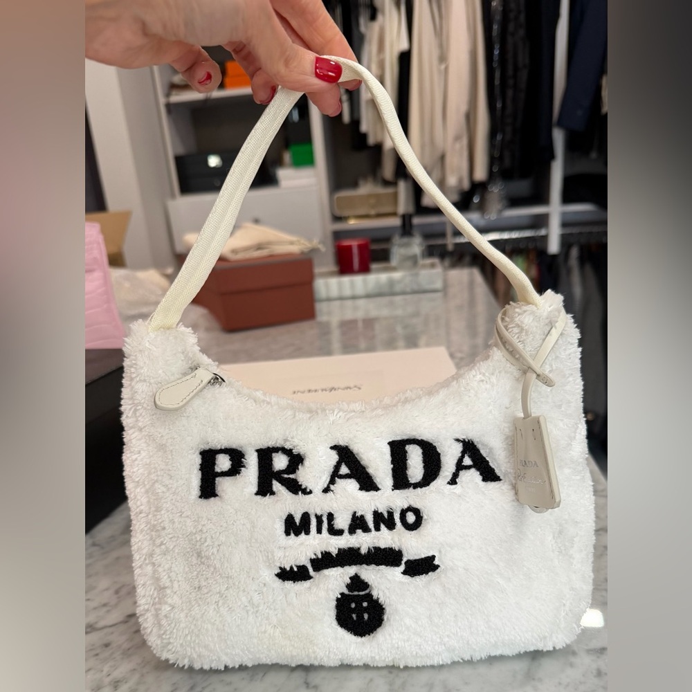 Prada Cream and Black Shoulder Bag